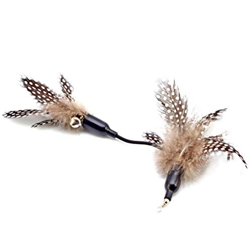 Conjunto de varinhas de brinquedo para gatos Tehaux brinquedo interativo de gato, pena de gato, refi