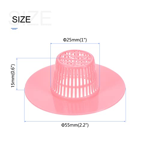 Colador para lavabo de baño plástico rosa 6 piezas miniatura 2