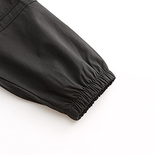 Image of CHENXIN Girls Cotton Jogger Cargo Pants for 4-12 Years