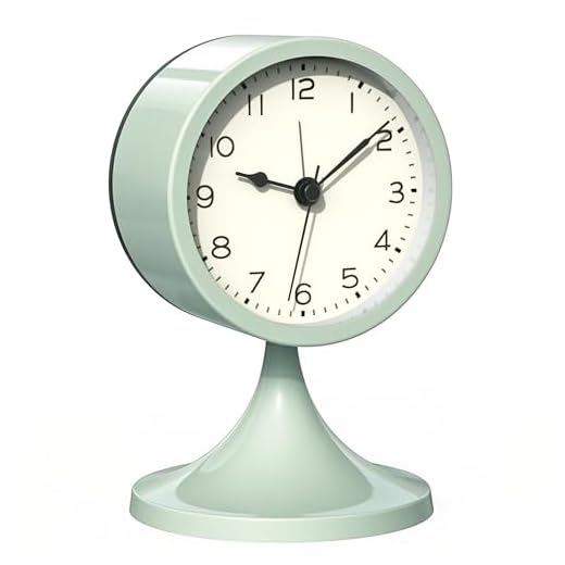 AYRELY® 3" Cute Analog Alarm Clock,Small Retro Table Clock Battery Operated,Slient Metal Desk Clock with Light for Living Room Decor,Bedroom,Bedside,Shelf（Green）
