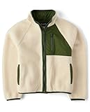 The Children's Place,Boys,Long Sleeve Sherpa Fleece Full Zip Jacket,Haystack,Small