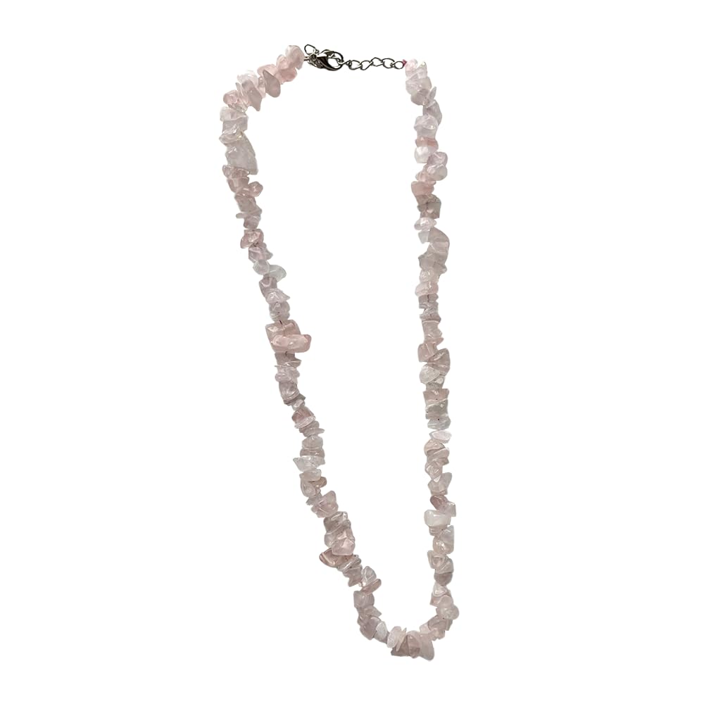 VIE Gemstone Chips Necklace, Rose Quartz