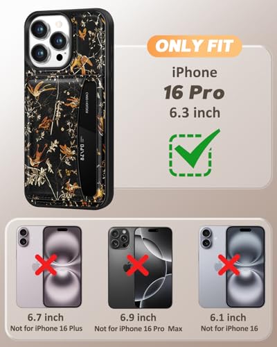 Uppuppy for iPhone 16 Pro Wallet Case with Card Holder,Yellow Bird - image 2