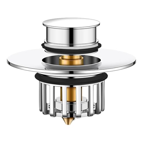 Multifunction Bathtubs Drain Plug & Hair Trap Popup Styles Efficient Bathtubs Drain Stopper & Hair Catcher for Household
