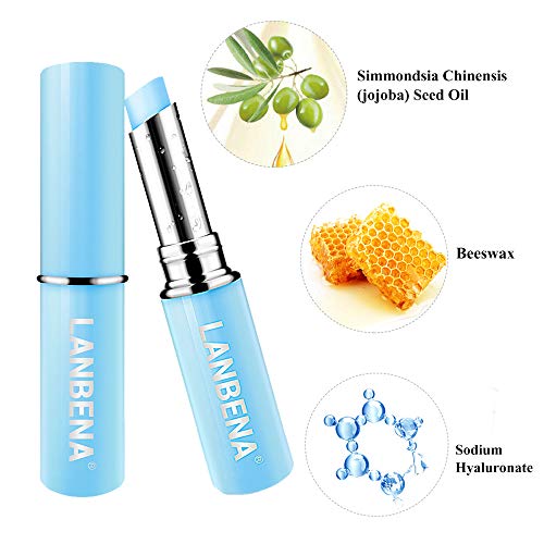Hyaluronic Acid Lip Balm Moisturizing Long-Lasting Nourishing Lips Reduce Fine Lines Relieve Dryness Protection Lip Care Skin Natural Extract Vegan Lip Balm Lipstick (New Packing) #TOP3