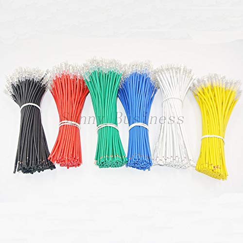 Davitu 100PCs 6.3mm Crimp Terminal Insulated Female Spade Connector with 15cm (6") Wire 16AWG - (Color: Black)