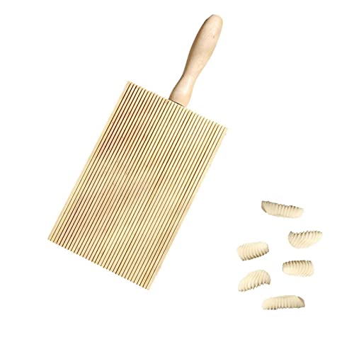 Typutomi Wooden Pasta Board, Gnocchi Board Pasta Maker Butter Paddle Homemade Pasta Stripper Spaghetti Making Tool for Kitchen
