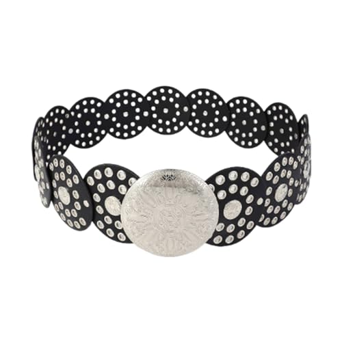 Punk Belt For Women Waist Chain Belt Chain Belly Chain Eyelet And Carving Grommet Belt Waist Chain