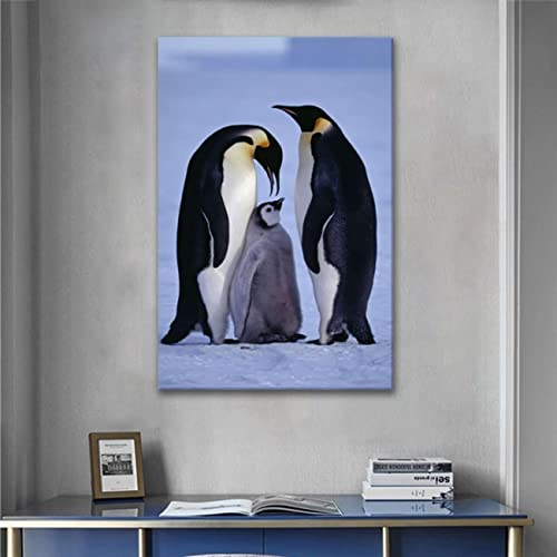 Canvas Wall Art Penguins Unframe Oil Paintings On Canvas Wall Art Abstract Art Canvas Paintings Picture Wall Art Modern Wall Decor For Bedroom Living Room Home Wall 12X18Inch #TOP3