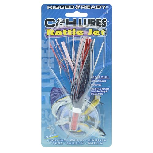 Hochet Jet Rigged & Ready C&H avec jupe Mylar noir et rouge pour la traîne