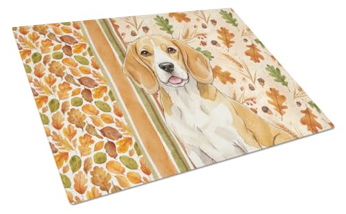 Caroline's Treasures Beagle Dogs Decorative Glass Cutting Board, Large