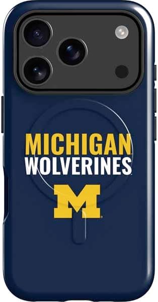 Skinit Impact Phone Case Compatible with iPhone 17 Pro Max Magsafe - Officially Licensed University of Michigan M Logo Design