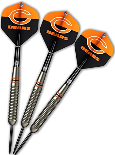 Officially Licensed NFL Chicago Bears Professional American Football Brass Steel Tip Darts (D1311)
