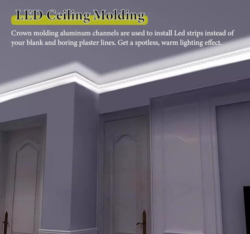 Profilé LED noir en aluminium de 11m avec diffuseur pour éclairage indirect plafonnier