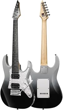 Compact Electric Guitar Solid Body Colorful Finish Lightweight 6-String Electric Guitar for Beginners, Home Practice, Travel or Decorative Display, High-Grade Affordable Design