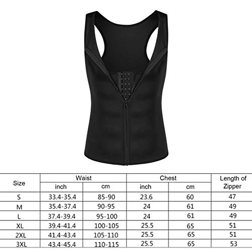 Moniclern Colete modelador de cintura para homens modelador corporal cintura ajustável sauna regata