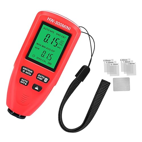 Calibrador Digital GLEAVI de profundidad de pintura para automóvil, compacto, ligero, para medición no destructiva del grosor del recubrimiento con pantalla LCD precisa miniatura 1