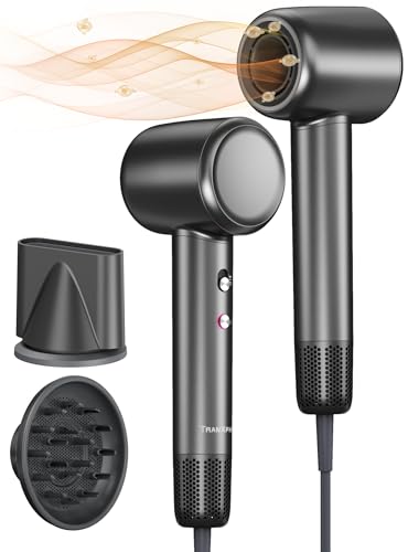TRANXPHIT Ionen Föhn Mit Diffusor, 500 Millionen Negativionen Sch...