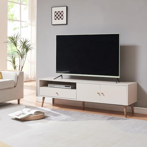 En.casa  Mesa TV Hallevil con Cajón y Compartimentos