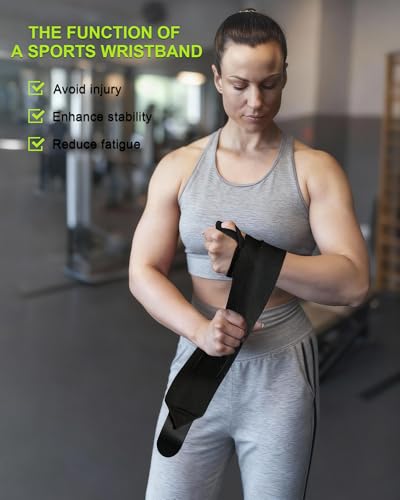 1 Paire Bande Poignet Musculation, Wrist Wraps Ajustable, Hommes et Femmes, Protege Poignet de Force pour Gym CrossFit Bodybuilding et Entraînement Intensif – Image 3