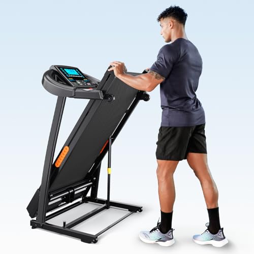 Image of THERUN Incline Treadmill, Treadmills for Running and Walking, 400 lbs Weight Capacity Folding Treadmill with 0-16% Auto Incline, Wide Belt, 4.0 HP, App, Heart Rate