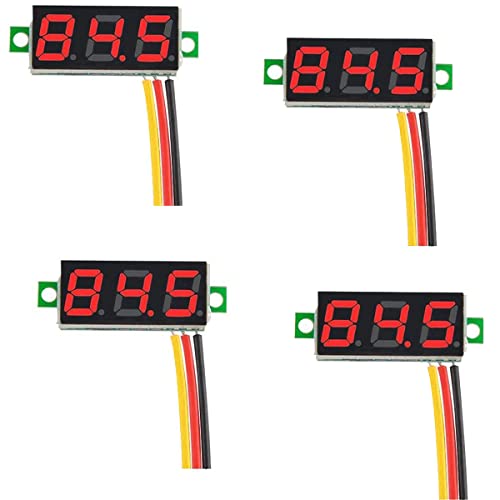 Greluma 4 Pièces Mini voltmètre numérique DC 0,28 