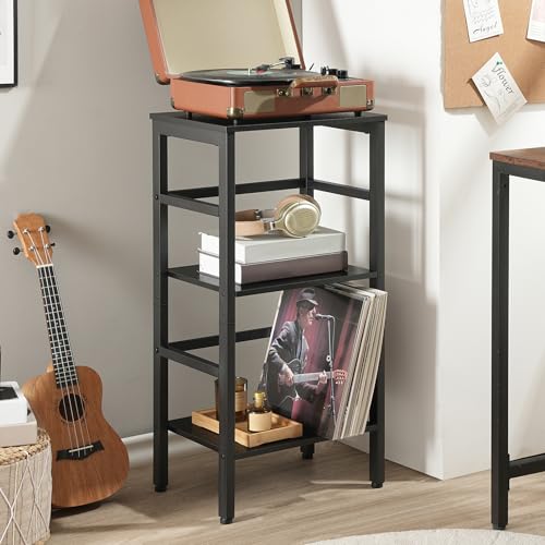 HOOBRO Leiterregal, Standregal, 3 Ebenen Bücherregal, Querstangen-Design, Multifunktionales Ablageregal, Stabiler Metallrahmen… – Ansicht 5