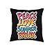 Peace Love And Summer Break Vacation Holiday Teen Boys Girls Throw Pillow