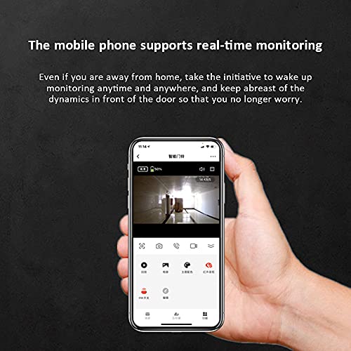 TIAOTIAO Campainha de vídeo inteligente, campainha sem fio doméstica, campainha de monitoramento rem