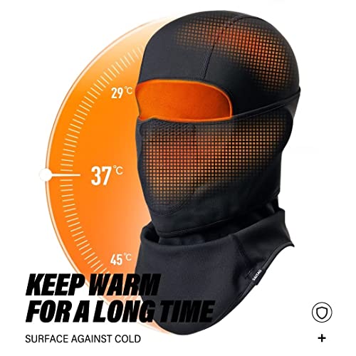 SAITAG Ski Mask for Men Women Balaclava Face Mask for Cold Weather Winter Warm Fleece Face Covering for Skiing Outdoor Work Black by SAITAG - Image 3