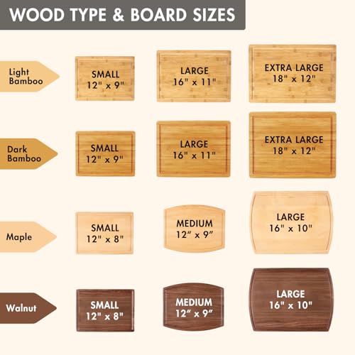 Tabla de cortar rectangular madera nogal personalizada miniatura 4