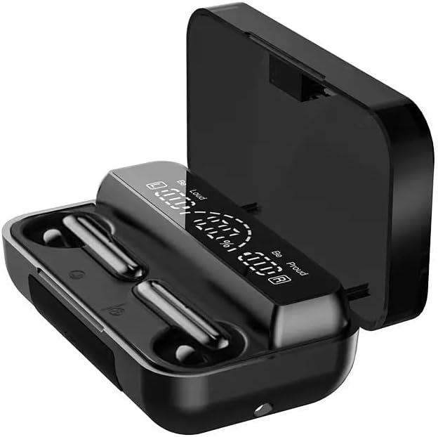 M29 Pro Wireless Earbuds in their open charging case, showing the sleek design.