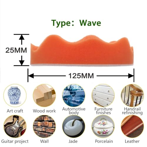 Image of MLD 5-inch Foam Drill Buffing Sponge Pads Hook and Loop Drill Wheel Buffer OPDP-101 (5 inch, Orange) Pack of -1