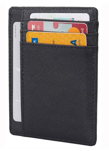 Small RFID Blocking Minimalist Slim Credit Card Holder Pocket Wallets for Men Women2