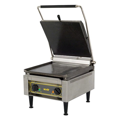 EquipexPANINI XL/1 Sodir 14" Commercial Countertop Single Panini Press/Grill, Stainless Steel, 120V