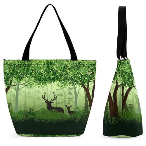 Sac à bandoulière Élan De La Forêt Verte grand volume voyage 32cm