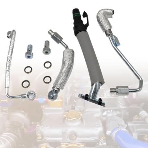 FZJDSD 4PCS Turbo Oil Return Drain Line and Oil Feed