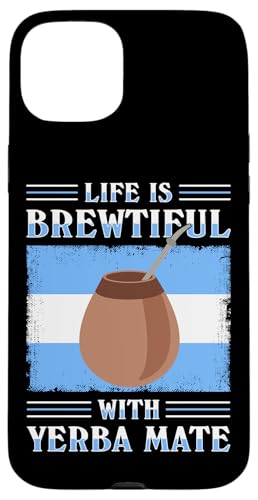 アルゼンチンの国旗 アルゼンチンのマテ茶ボンビージャ スマホケース iPhone 15 Plus 用