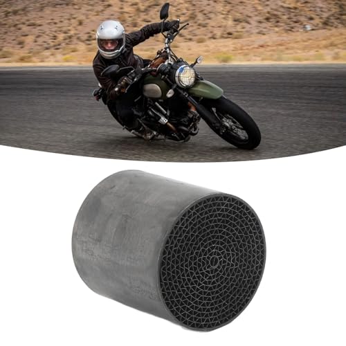 Aramox Auspuffrohrkatalysator, Edelstahl Auspuffrohr-Katalysator, Universal Motorrad Motorrad Katalysator Verbindungsrohr (48 * 50mm)