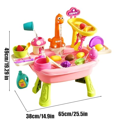Table d'activités d'eau extérieur avec set dînette dinosaure pour jardin - 5