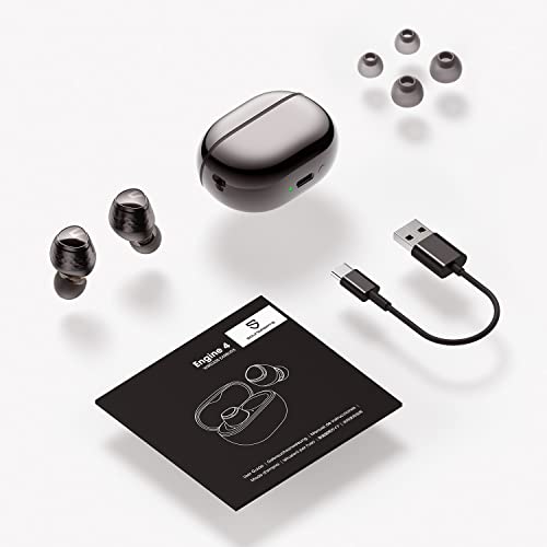 Soundpeats Engine4 Wireless Earbuds, Hi-Res Bluetooth 5.3 Earbuds With Ldac, Coaxial Dual Dynamic Drivers For Stereo Sound, 70 Ms Low Latency, Dual Device Connection, Total 43 Hrs, Ipx4, App Control #TOP7