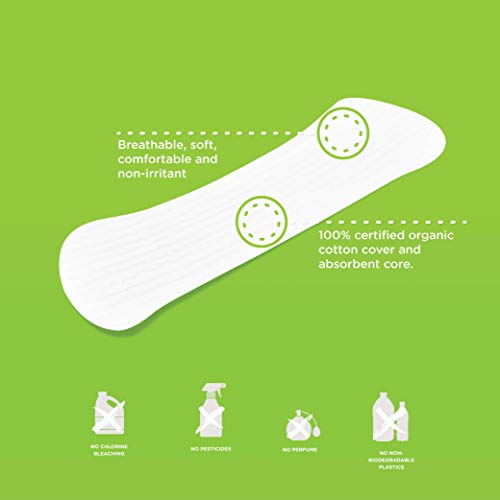 Oi Girl Organic Panty Liners, Box Of 24 Ultra-Thin Panty Liners, Individually-Wrapped #TOP1