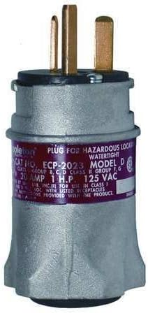 ECP-2023 Plug 20A 2P 3W Alum NEMA 3 3R Explosion Proof Hazardous