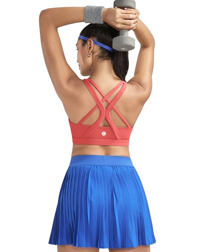 Image of RUNNING GIRL Sports Bras for Women,Seamless Strappy Sports Bra High Support Crisscross Back with Removable Pads