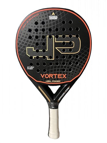 HP Vortex Pala Padel Fibra de Carbono 3K - High Power Eva Core - Ligera y Potente - Forma de Lágrima - Medida Estándar Fabricado en España