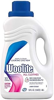 Woolite Clean & Care Liquid Laundry Detergent, 2x33 Loads, 2x50oz, Regular& HE Washer, Gentle Cycle, sparkling falls scent,packaging may vary