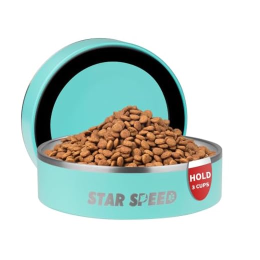StarSpeed 24oz Stainless Steel Dog Bowls with Rubber Bottom Non-Slip Double Wall Metal Outdoor Dog Food and Water Bowls Weighted Insulated Pet Feeding Bowl for Small,Medium Sized Dogs or Cats