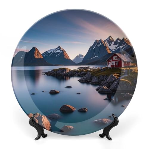 Plato decorativo de porcelana Bone China 7 pulgadas miniatura 1