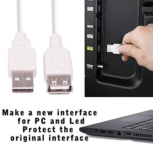 Image of USB 2.0 Male A to Female A Extension Cable 1.5M Super Speed 5Gbps for Printer, PC, External Hard Drive, LED /LCD TV USB Ports White