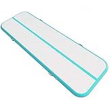 Happybuy 16ft Air Tumble Track Inflatable Gymnastics Mat 4 inches Thickness air mat for Home Use/Training/Cheerleading/Yoga/Water with Electric Air Pump,Tiffany